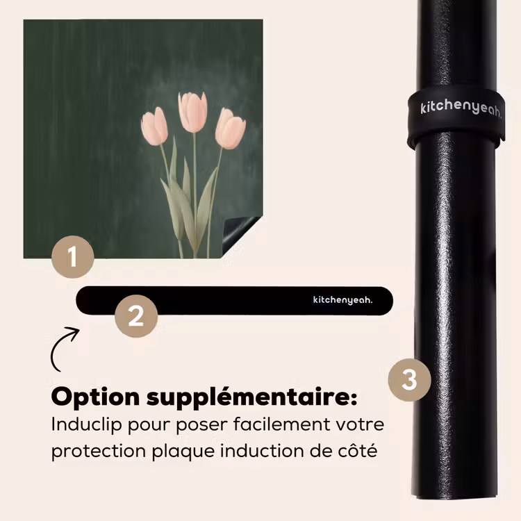 Protection plaque induction - Tulipes - Rose - Texte - Amour — 8