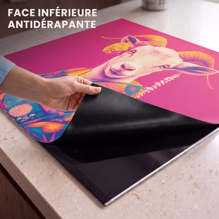 Protection plaque induction - Chèvre - Cornes - Kimono - Coloré — 7