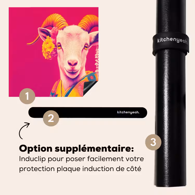 Protection plaque induction - Chèvre - Cornes - Kimono - Coloré — 8