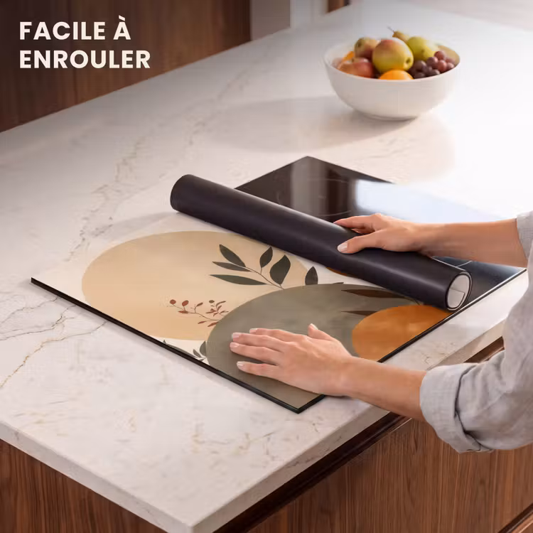 Protection plaque induction - Formes - Rondes - Feuilles - Beige — 6