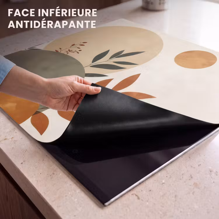 Protection plaque induction - Formes - Rondes - Feuilles - Beige — 7