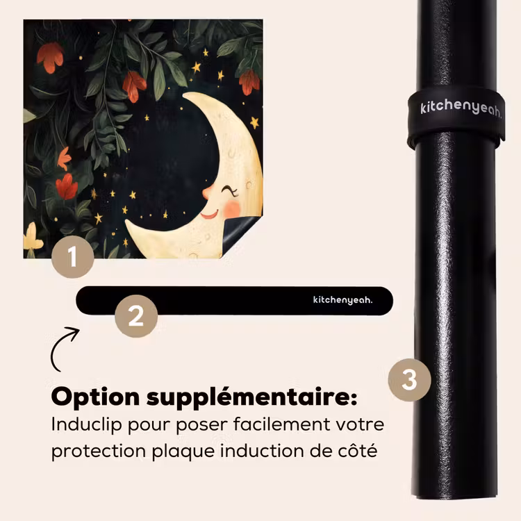 Protection plaque induction - Lune - Fleurs - Ciel nocturne — 8