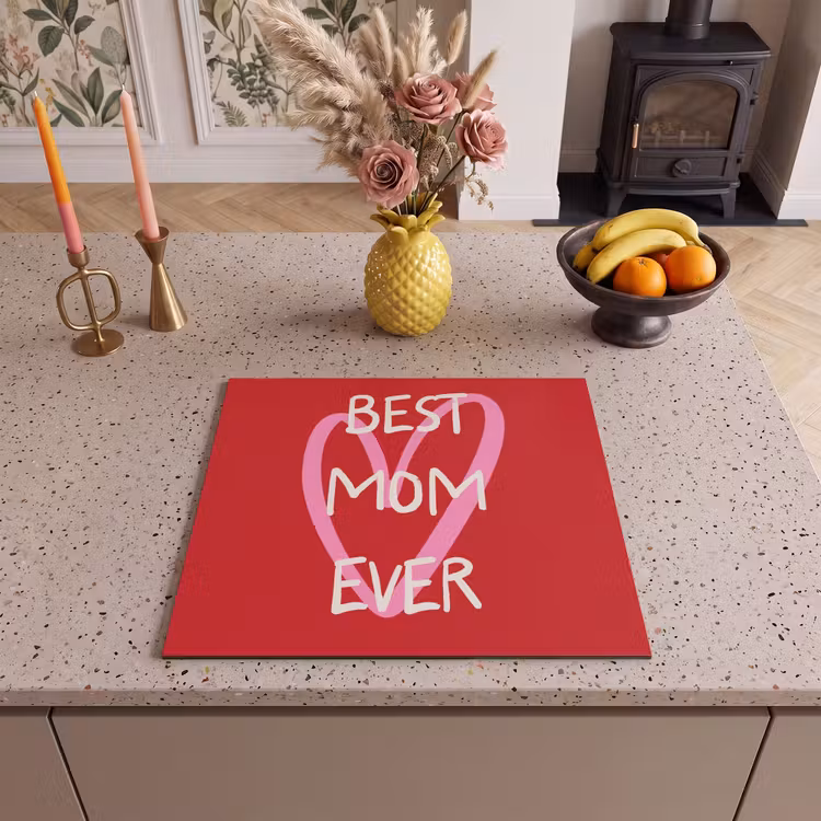 Protection plaque induction - Mère - Citation - Coeur - Rouge — 3