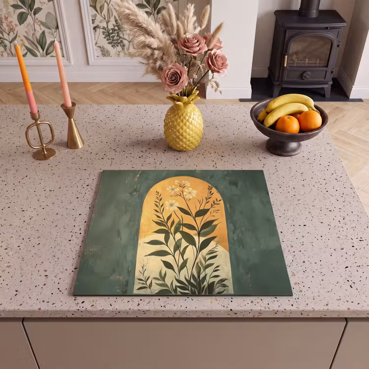 Protection plaque induction - Plante - Fleurs - Blanc — 3
