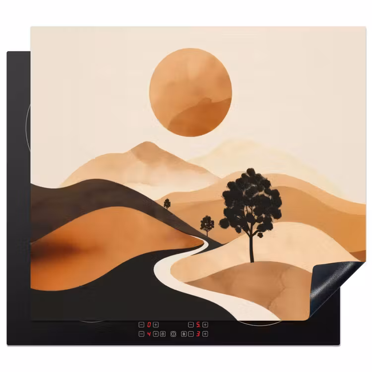 Protection plaque induction - Soleil - Collines - Arbre - Abstrait — 1