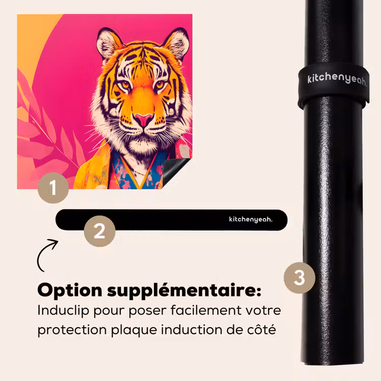 Protection plaque induction - Tigre - Kimono - Plantes - Rose — 8