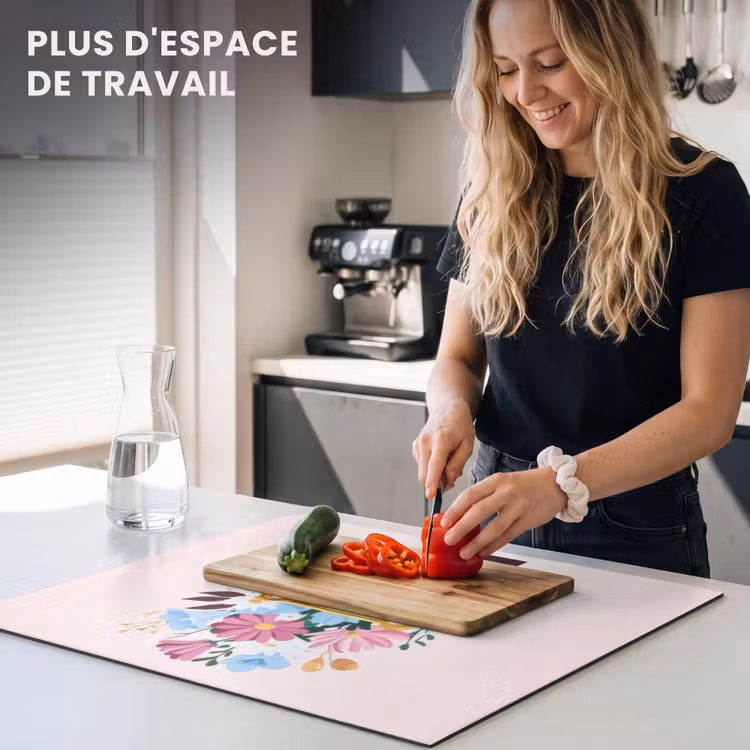 Protection plaque induction - Trophée - Meilleure Maman - Fleurs - Colorées — 5