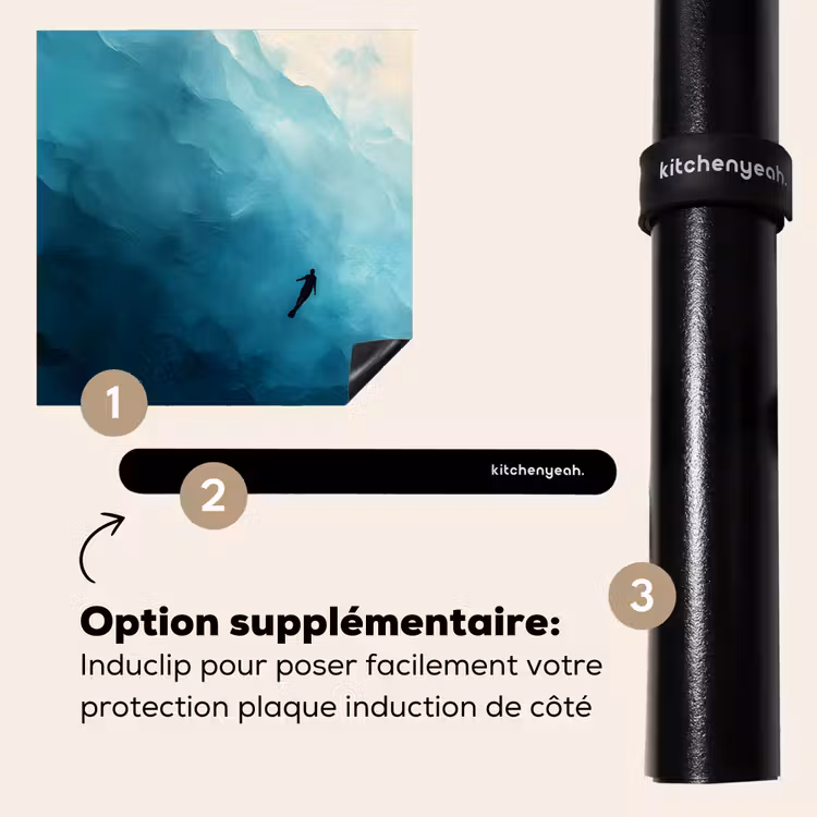 Protection plaque induction - Mer - Silhouette - Abstrait - Bleu — 8