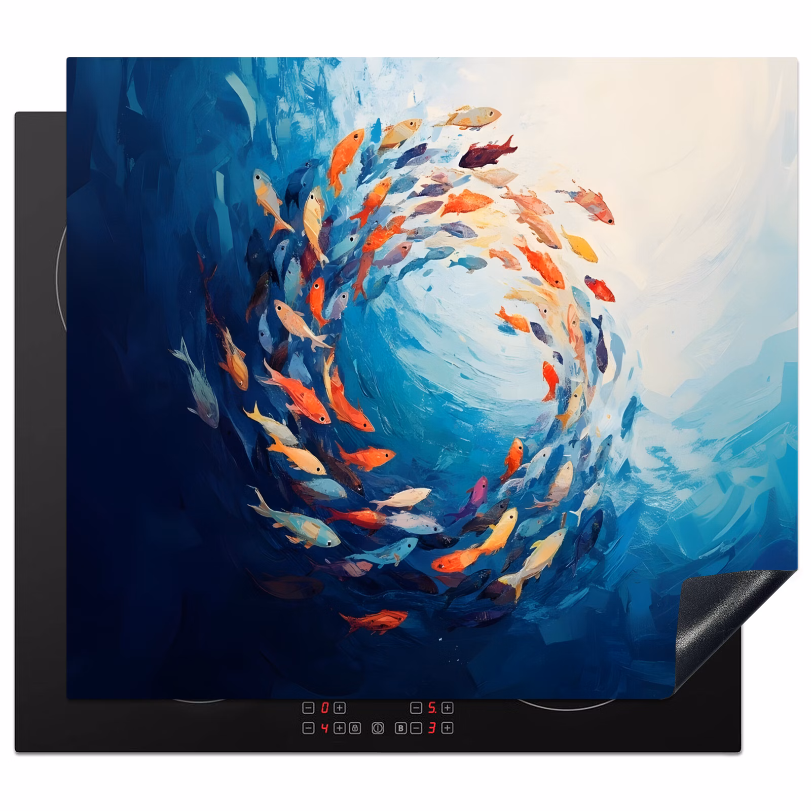 Protection plaque induction - Mer - Poissons - Colorés - Dynamiques — 1