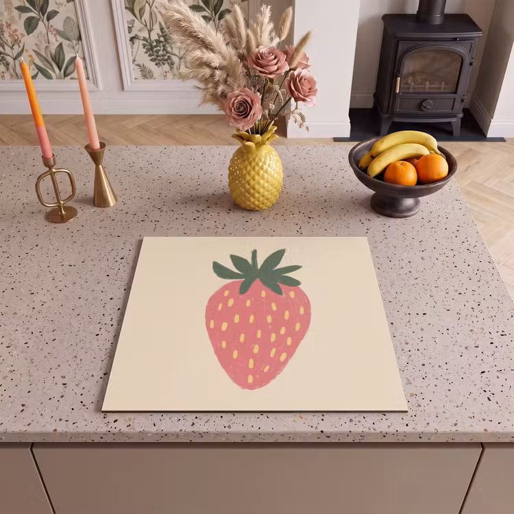 Protection plaque induction - Fraise - Minimaliste - Rouge - Fruit — 3