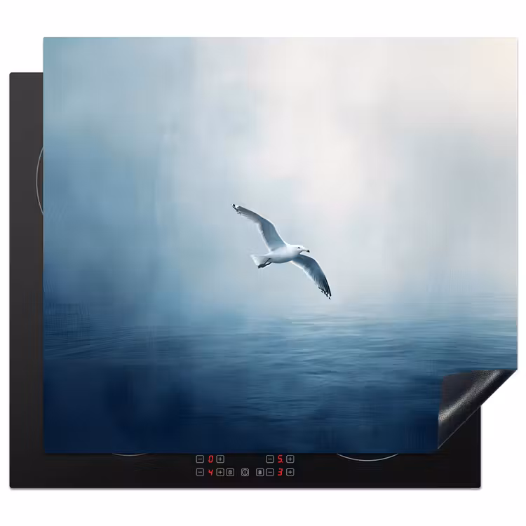 Protection plaque induction - Mouette - Blanche - Mer - Brumeuse — 1