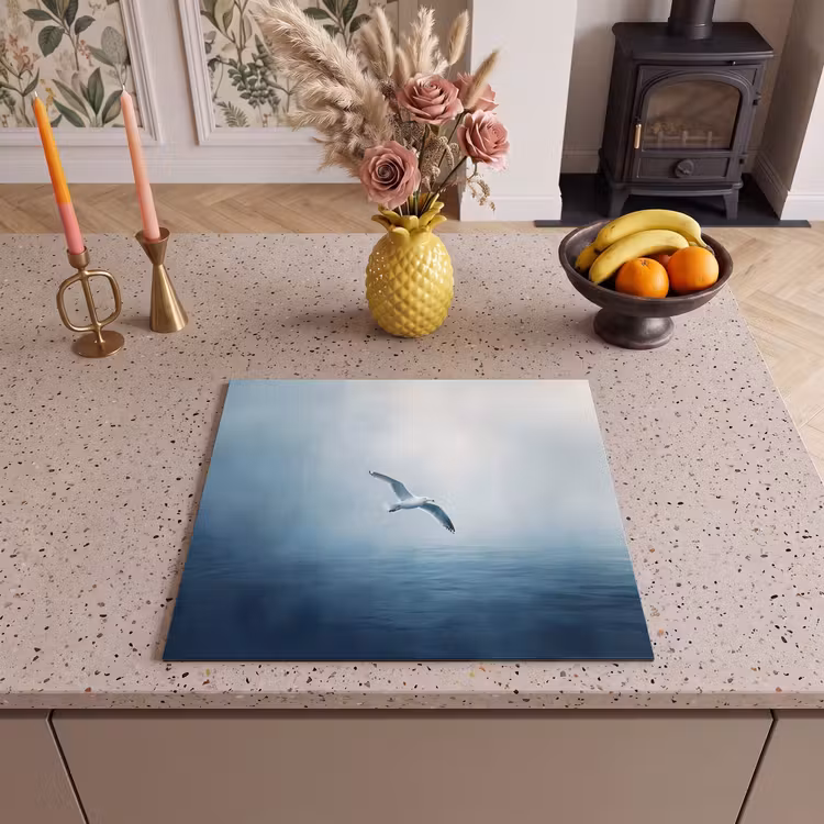 Protection plaque induction - Mouette - Blanche - Mer - Brumeuse — 3