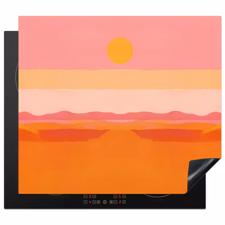 Protection plaque induction - Soleil - Abstrait - Paysage - Orange — 1