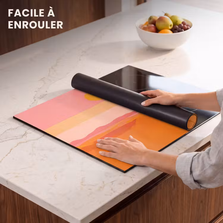 Protection plaque induction - Soleil - Abstrait - Paysage - Orange — 6