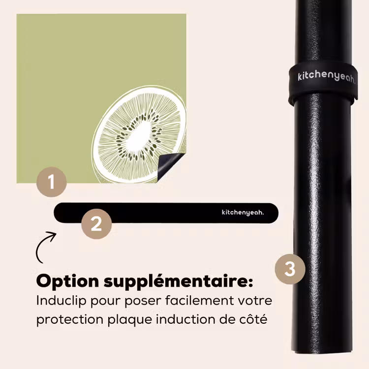 Protection plaque induction - Kiwi - Dessin au trait - Minimaliste - Vert — 8