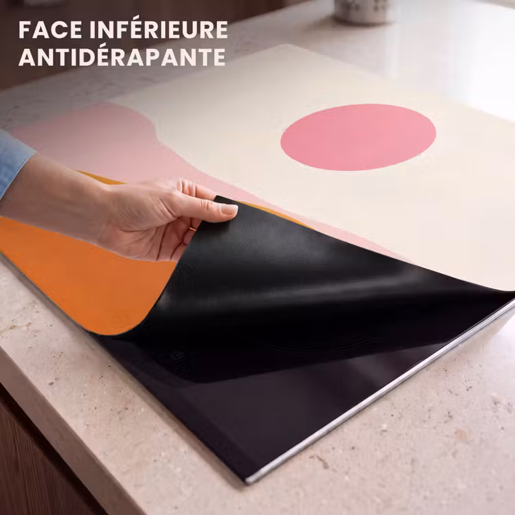 Protection plaque induction - Soleil - Collines - Abstrait - Rose — 7