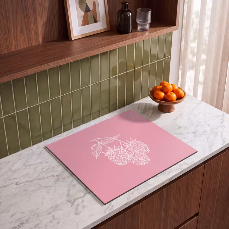 Protection plaque induction - Framboises - Tige - Dessinée - Rose — 4