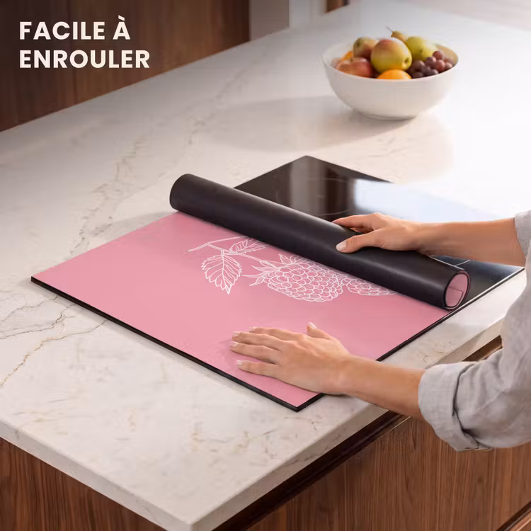 Protection plaque induction - Framboises - Tige - Dessinée - Rose — 6