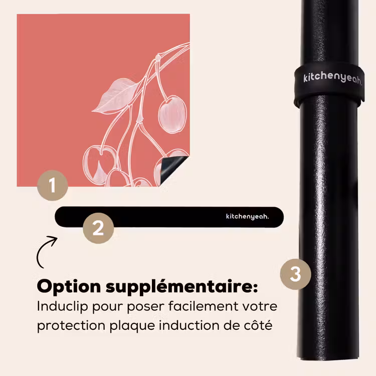 Protection plaque induction - Illustration de ligne - Cerisier - Branche - Blanc — 8