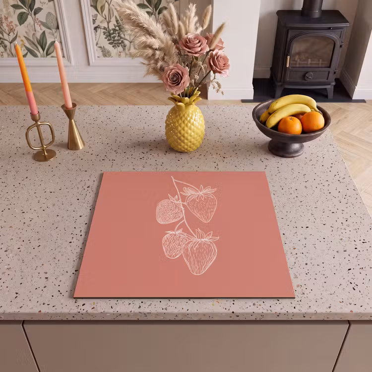 Protection plaque induction - Minimaliste - Illustration - Fraise - Branche — 3