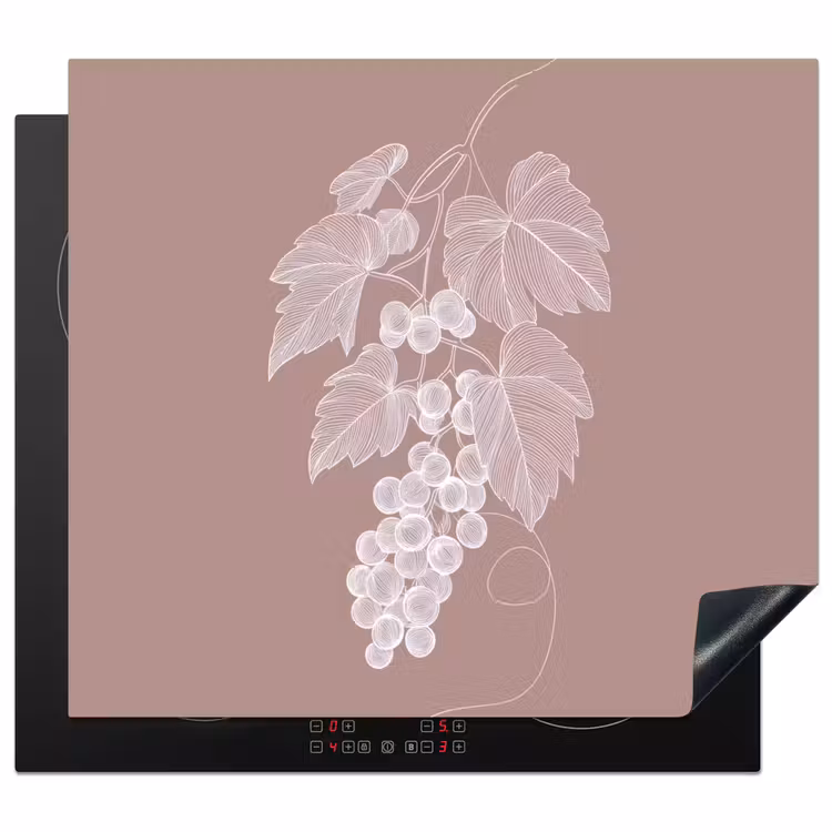 Protection plaque induction - Treillis - Raisins - Illustration - Feuilles — 1