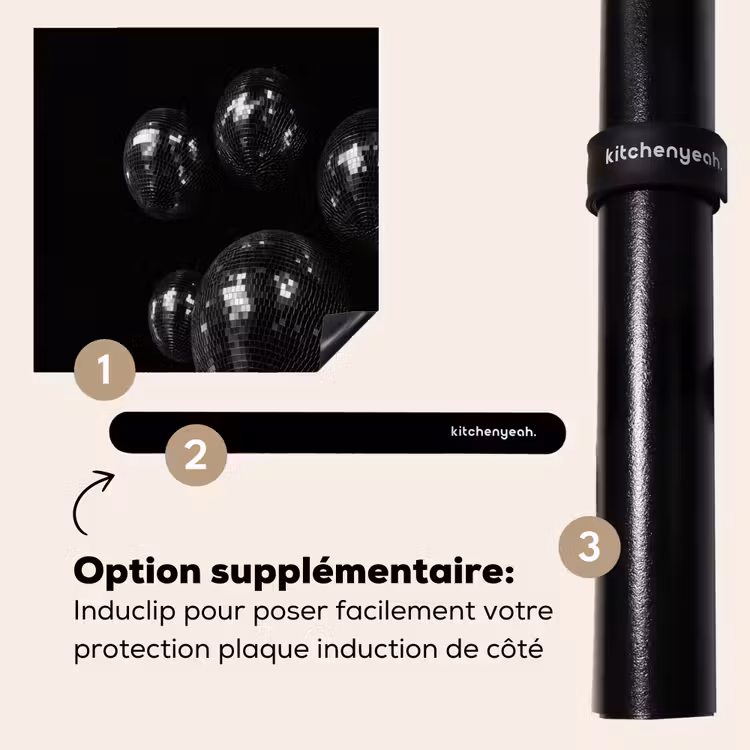 Protection plaque induction - Boules de discothèque - Minimaliste - Noir — 8