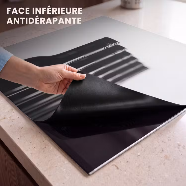 Protection plaque induction - Bouteilles de vin - Noir - Minimaliste — 7