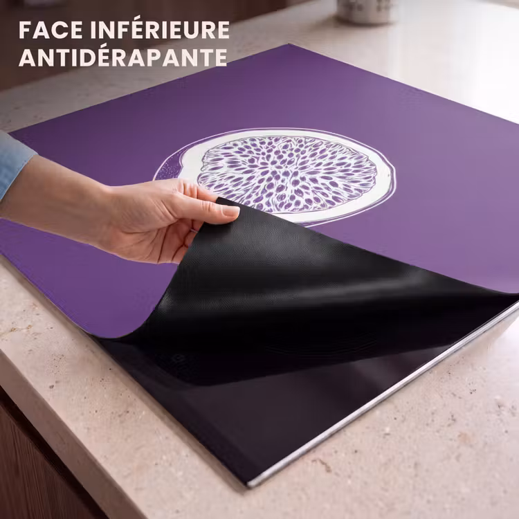 Protection plaque induction - Fruit de la passion - Graines - Violet - Minimaliste — 7