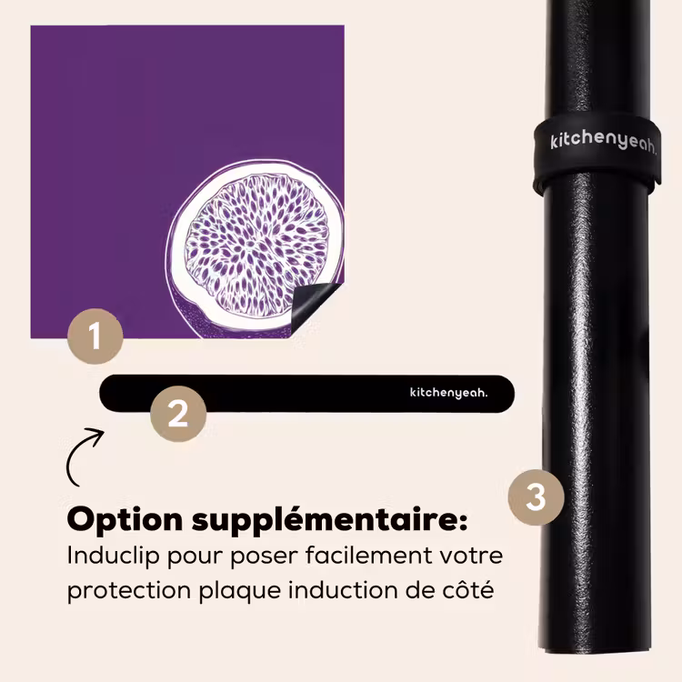 Protection plaque induction - Fruit de la passion - Graines - Violet - Minimaliste — 8