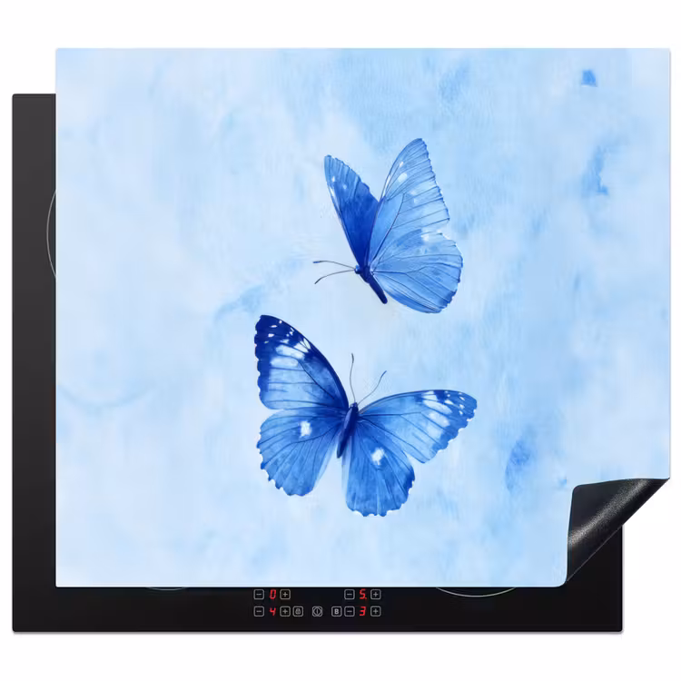 Protection plaque induction - Papillons - Ornementaux - Bleu — 1
