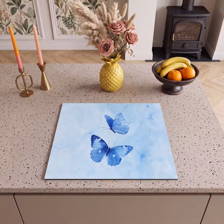 Protection plaque induction - Papillons - Ornementaux - Bleu — 3