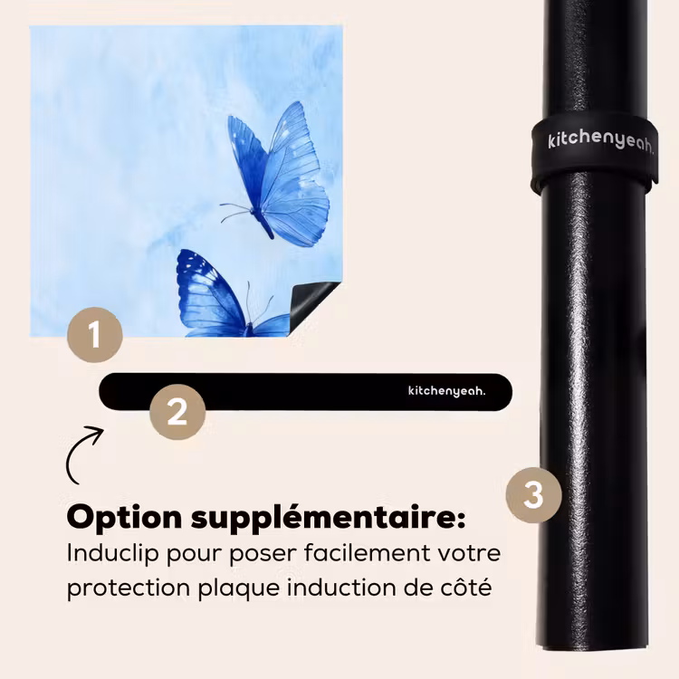 Protection plaque induction - Papillons - Ornementaux - Bleu — 8