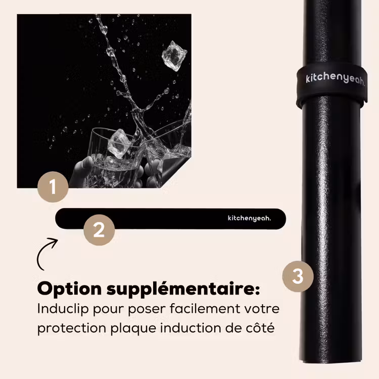 Protection plaque induction - Verres à whisky - Glace - Splashes - Noir — 8