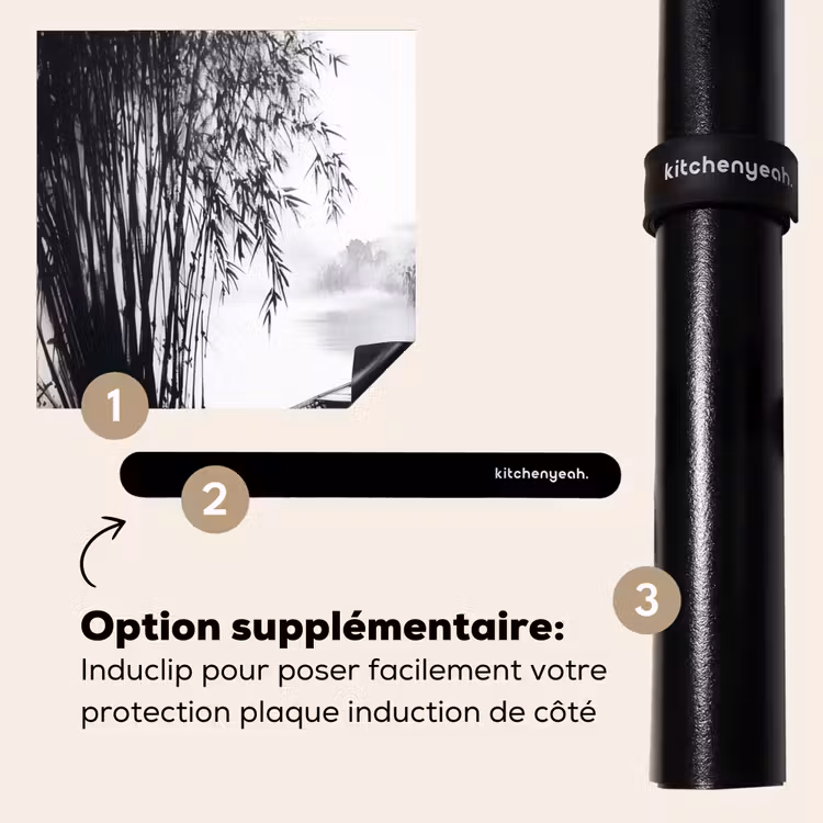 Protection plaque induction - Bateau - Rivière - Bambou - Blanc — 8
