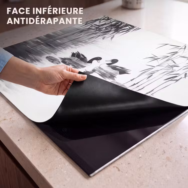 Protection plaque induction - Canards - Nénuphars - Canne - Noire — 7