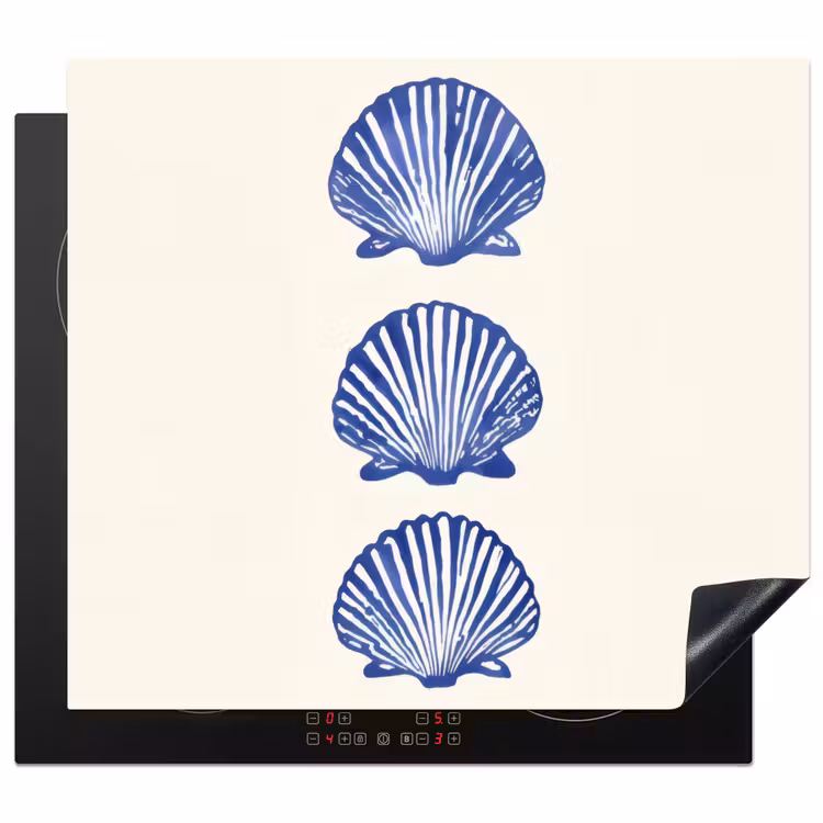 Protection plaque induction - Coquillages - Bleu - Motif — 1