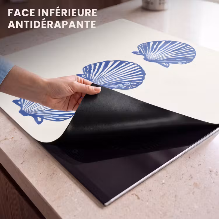 Protection plaque induction - Coquillages - Bleu - Motif — 7