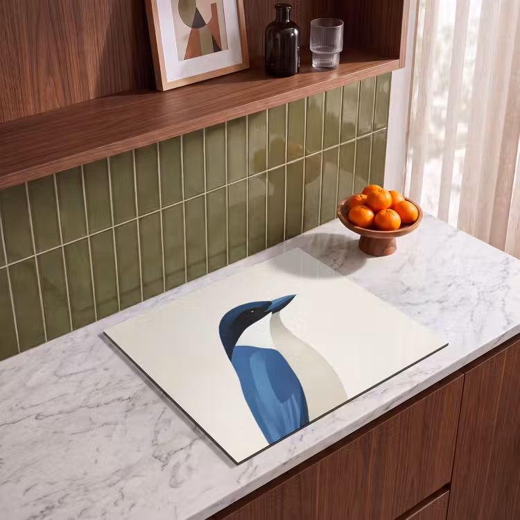 Protection plaque induction - Illustration - Bleu - Oiseau — 4