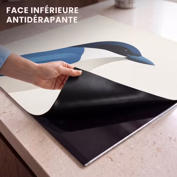 Protection plaque induction - Illustration - Bleu - Oiseau — 7