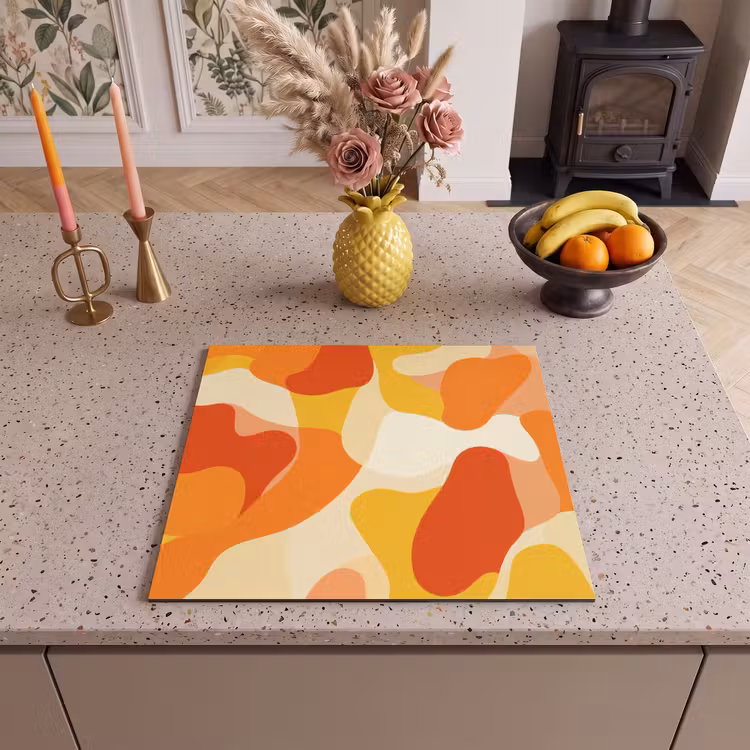 Protection plaque induction - Abstrait - Formes - Orange — 3