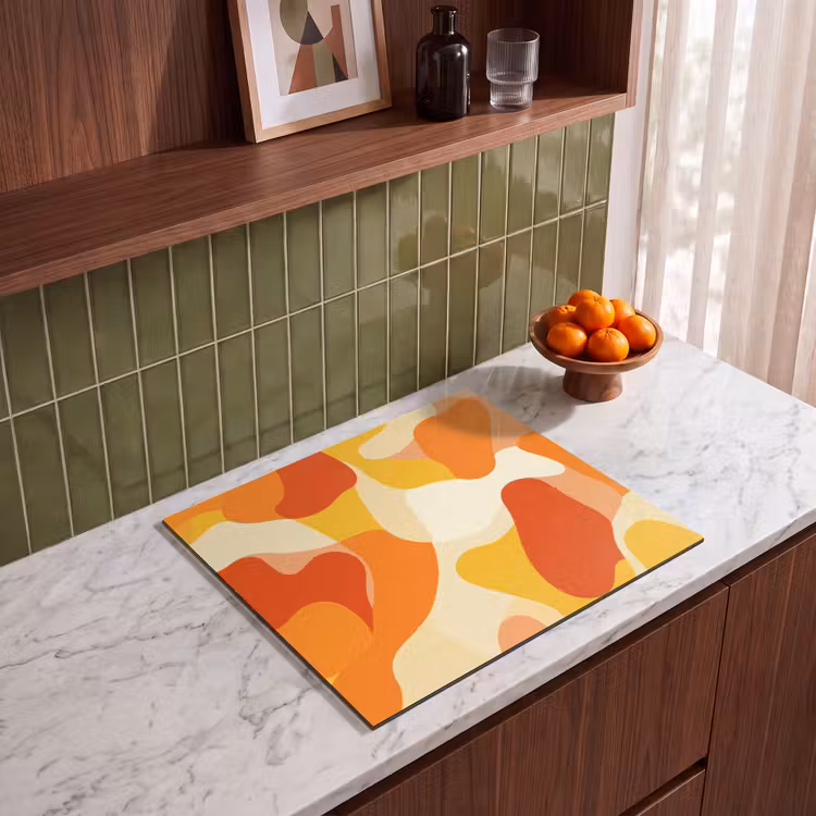 Protection plaque induction - Abstrait - Formes - Orange — 4