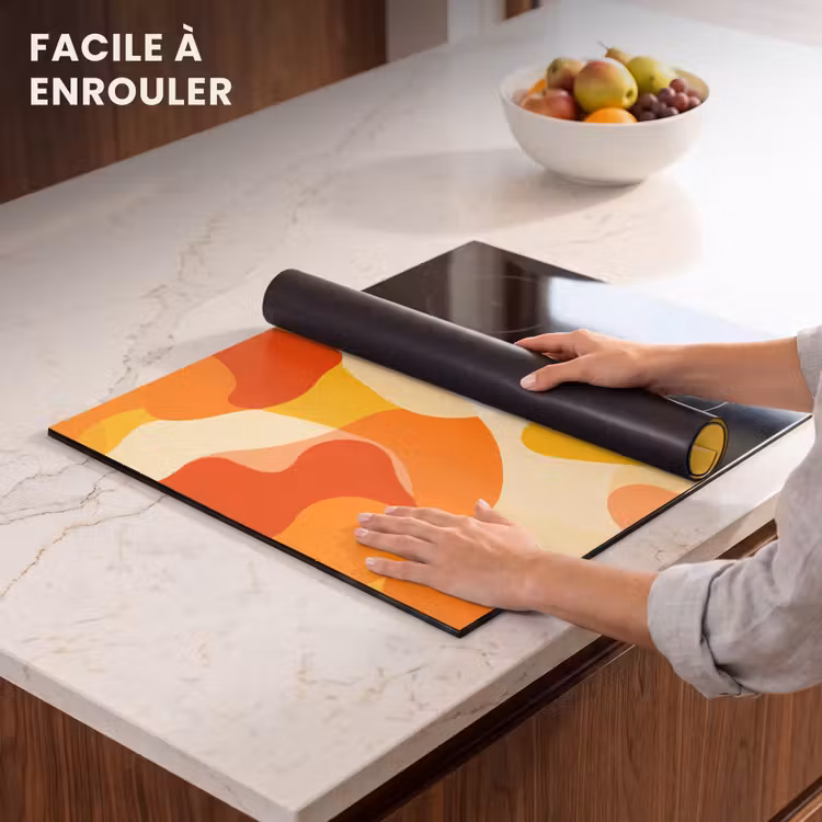 Protection plaque induction - Abstrait - Formes - Orange — 6