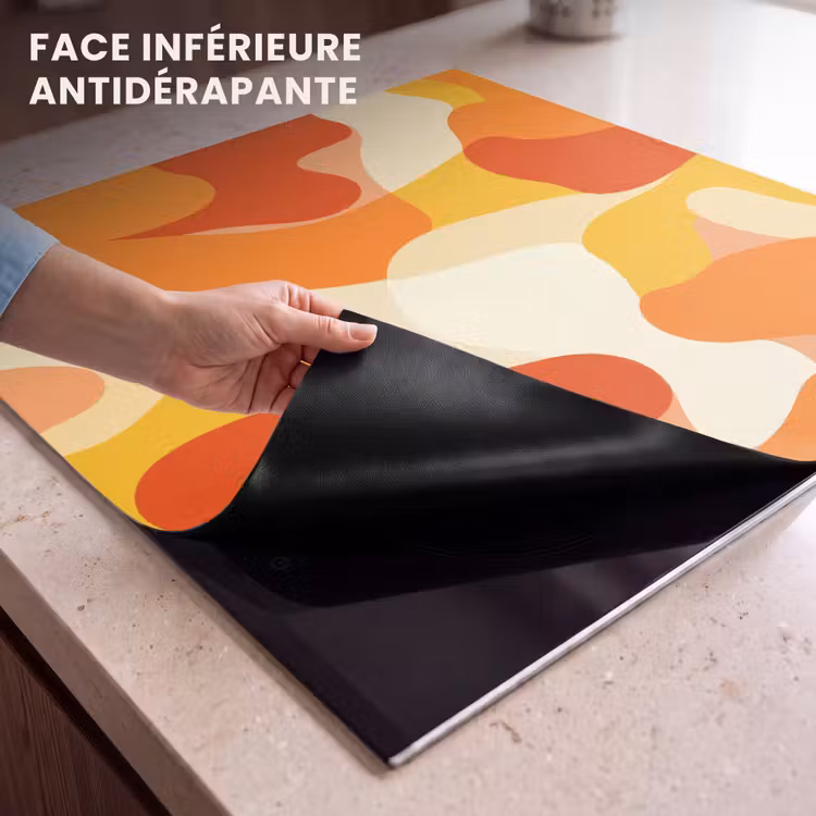 Protection plaque induction - Abstrait - Formes - Orange — 7