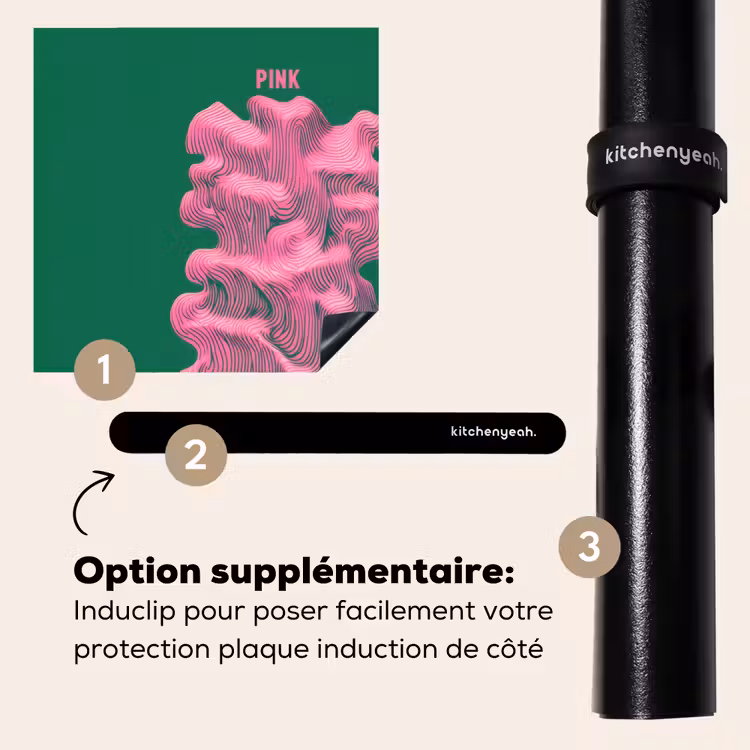 Protection plaque induction - Abstrait - Rose - Lignes - Vert — 8