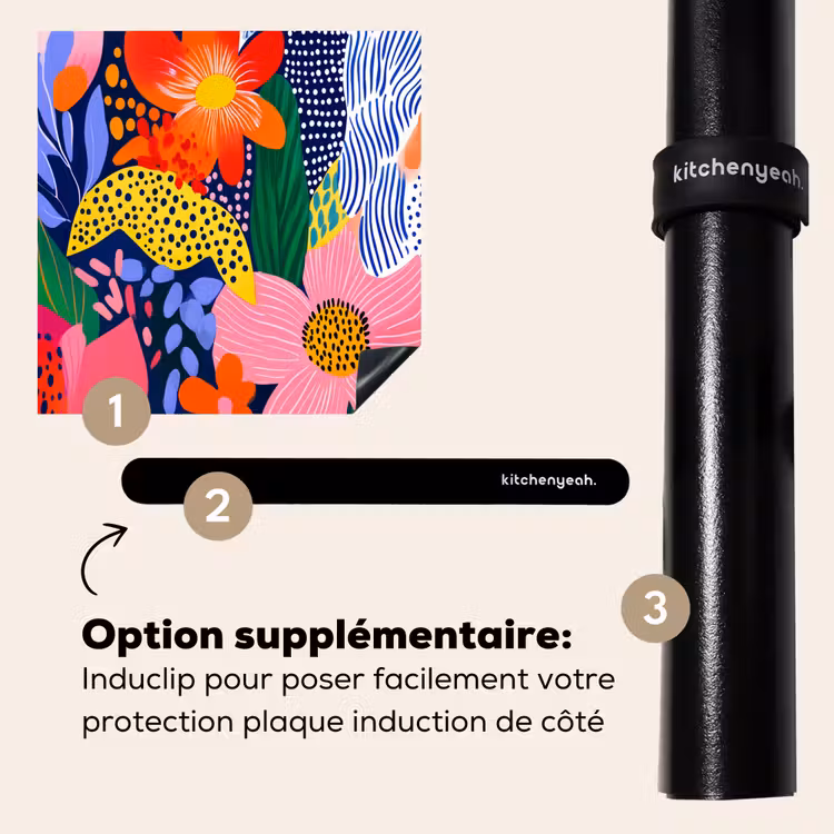 Protection plaque induction - Coloré - Fleurs - Abstrait - Points — 8