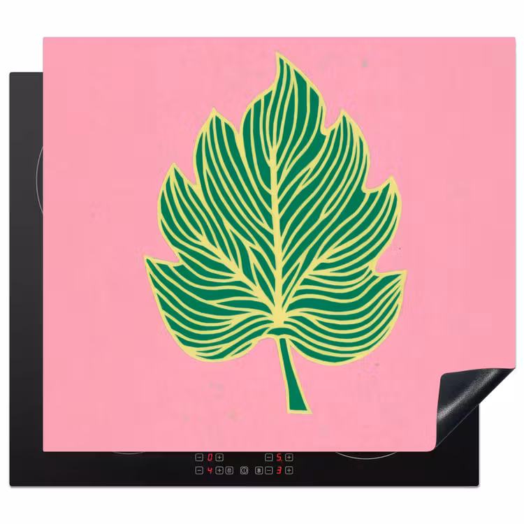 Protection plaque induction - Feuille - Vert - Illustration - Minimaliste — 1