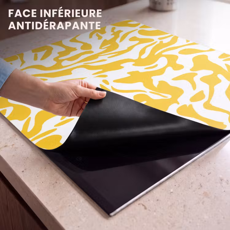 Protection plaque induction - Formes - Blanc - Abstrait — 7