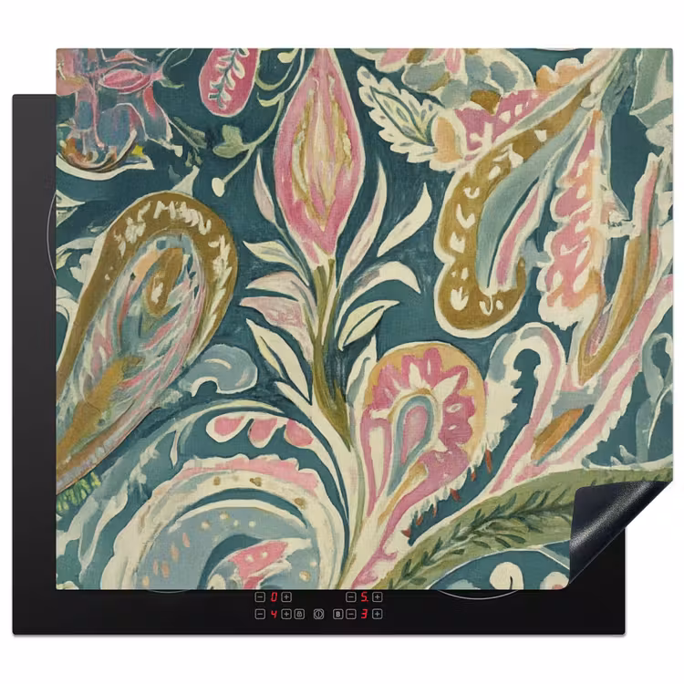 Protection plaque induction - Motif - Coloré - Orné - Vert — 1