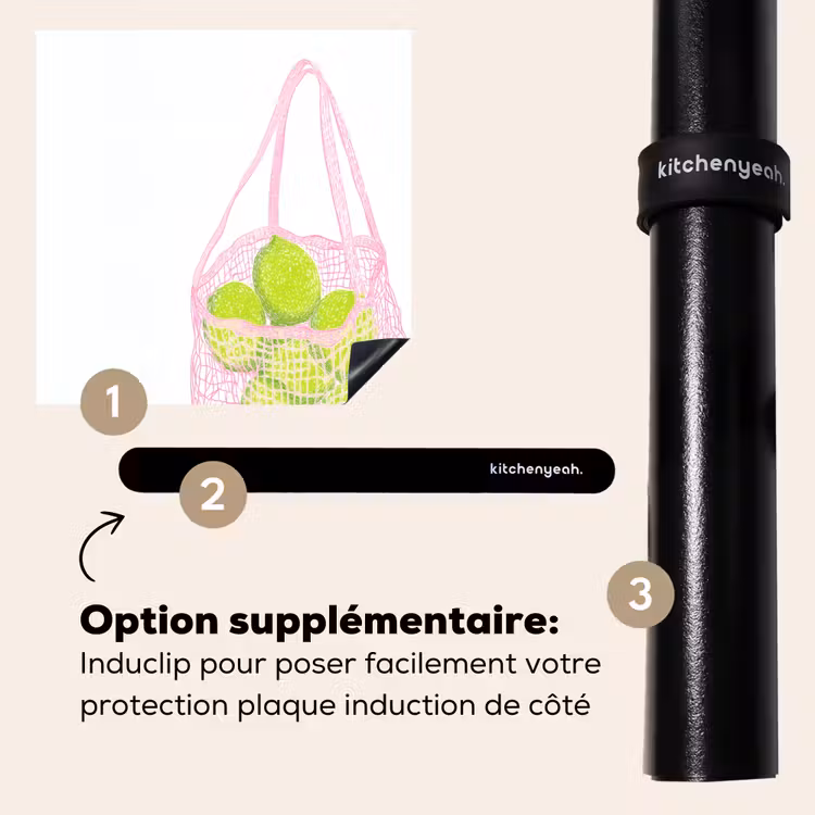 Protection plaque induction - Sac en filet - Rose - Illustration - Limes — 8