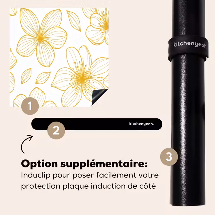 Protection plaque induction - Fleurs - Motif - Illustration - Jaune — 8
